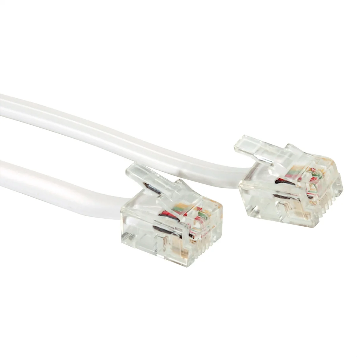 VALUE RJ12-Telefonkabel 6P4C, weiß, 6 m