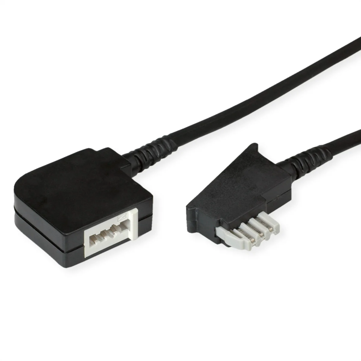 Telefonkabelverlängerung N-kodiert, schwarz, 10 m