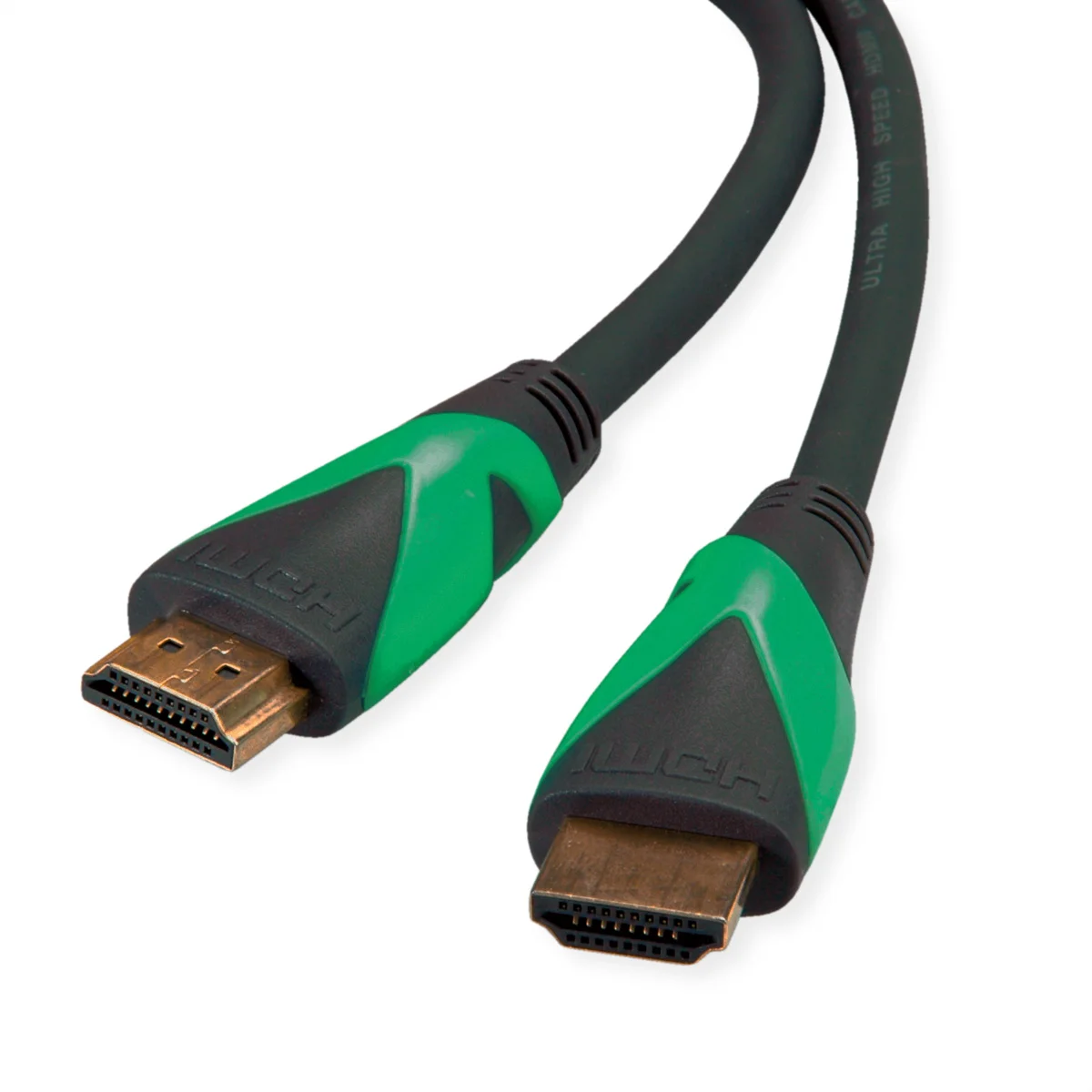 ROLINE GREEN ATC 8K HDMI Ultra HD Kabel mit Ethernet, ST/ST, schwarz, 1 m