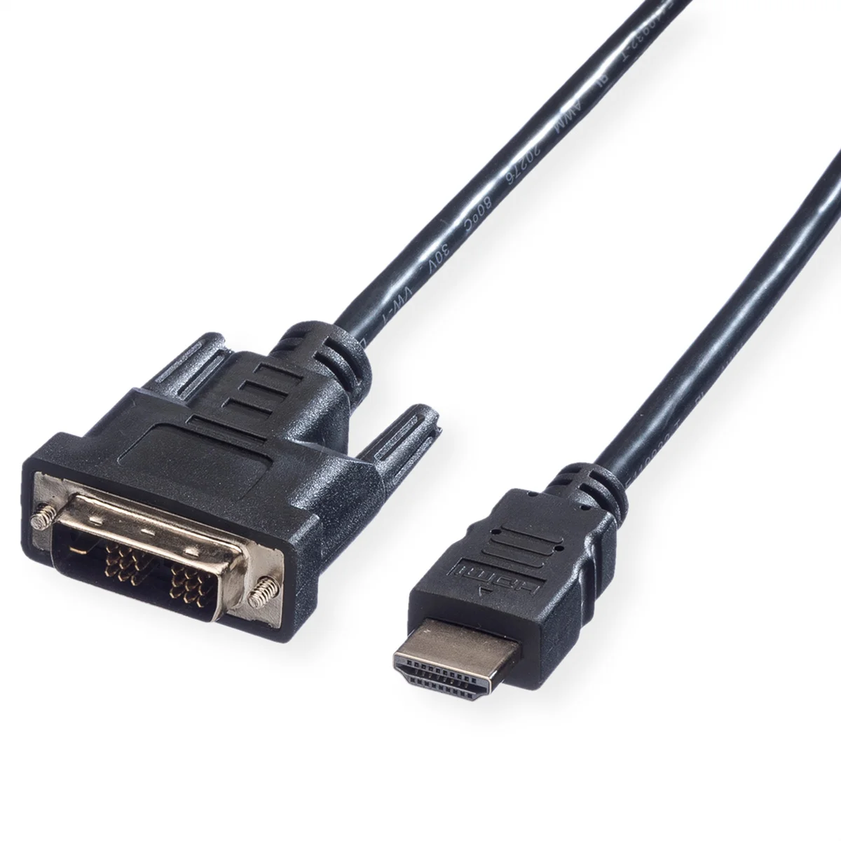 VALUE Kabel DVI (18+1) ST - HDMI ST, schwarz, 1,5 m