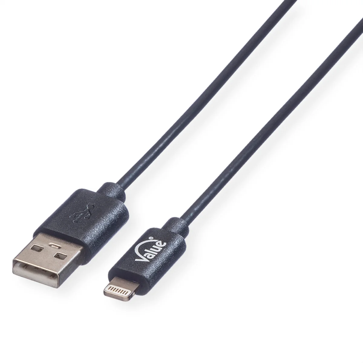 VALUE USB 2.0 Sync- & Ladekabel mit 8pin-Anschluss, 0,15 m