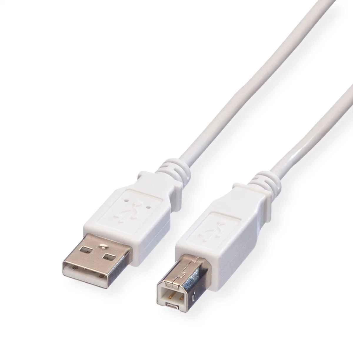 VALUE USB 2.0 Kabel, Typ A-B, weiß, 0,8 m