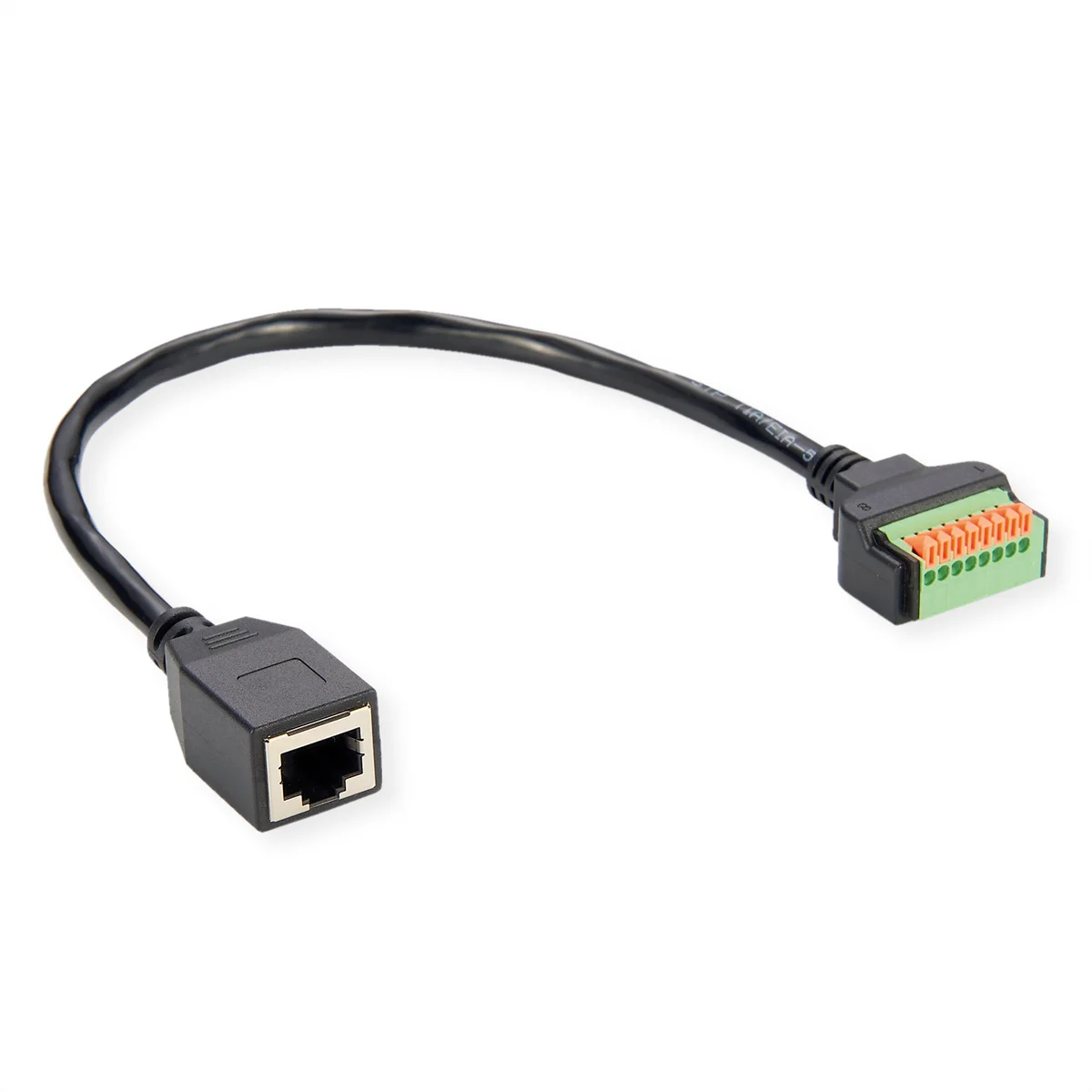 ROLINE Kabeladapter RJ45 Buchse zu Terminalblock, (Drucktasten), 30 cm