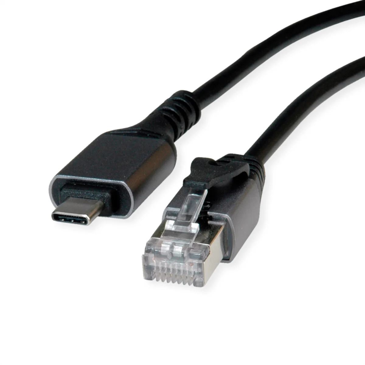 VALUE USB 3.2 Gen 2 Typ C zu Gigabit Ethernet Konverterkabel, schwarz, 2 m