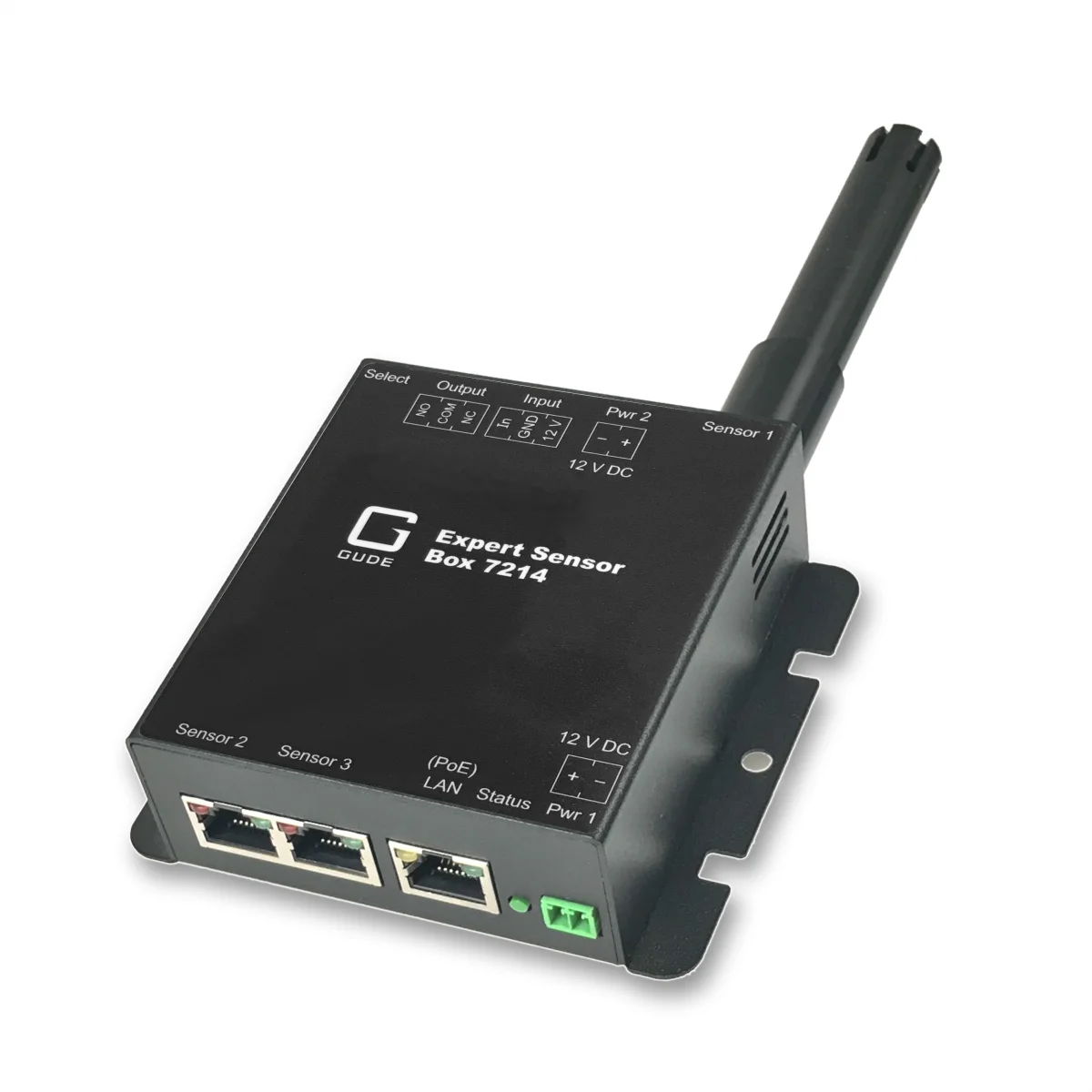 GUDE 72143 Expert LAN-Sensor für Temperatur, Luftfeuchte, Luftdruck und I/O-Monitoring