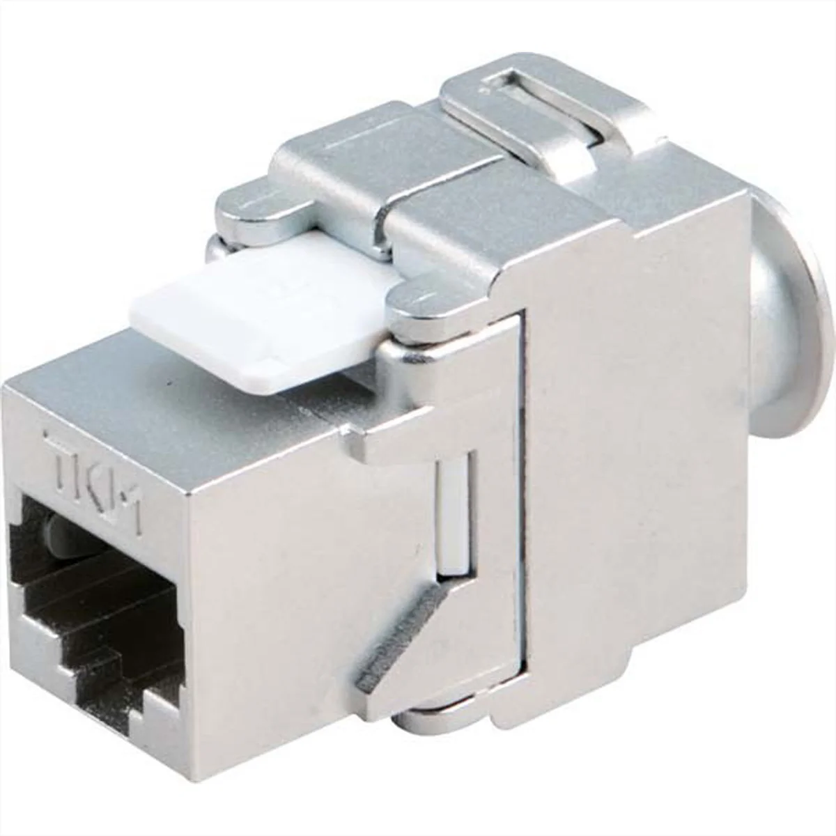 BACHMANN Keystone CAT6a STP Kupplung, RJ45/LSA-Anschlusstechnik 10GB, metallic
