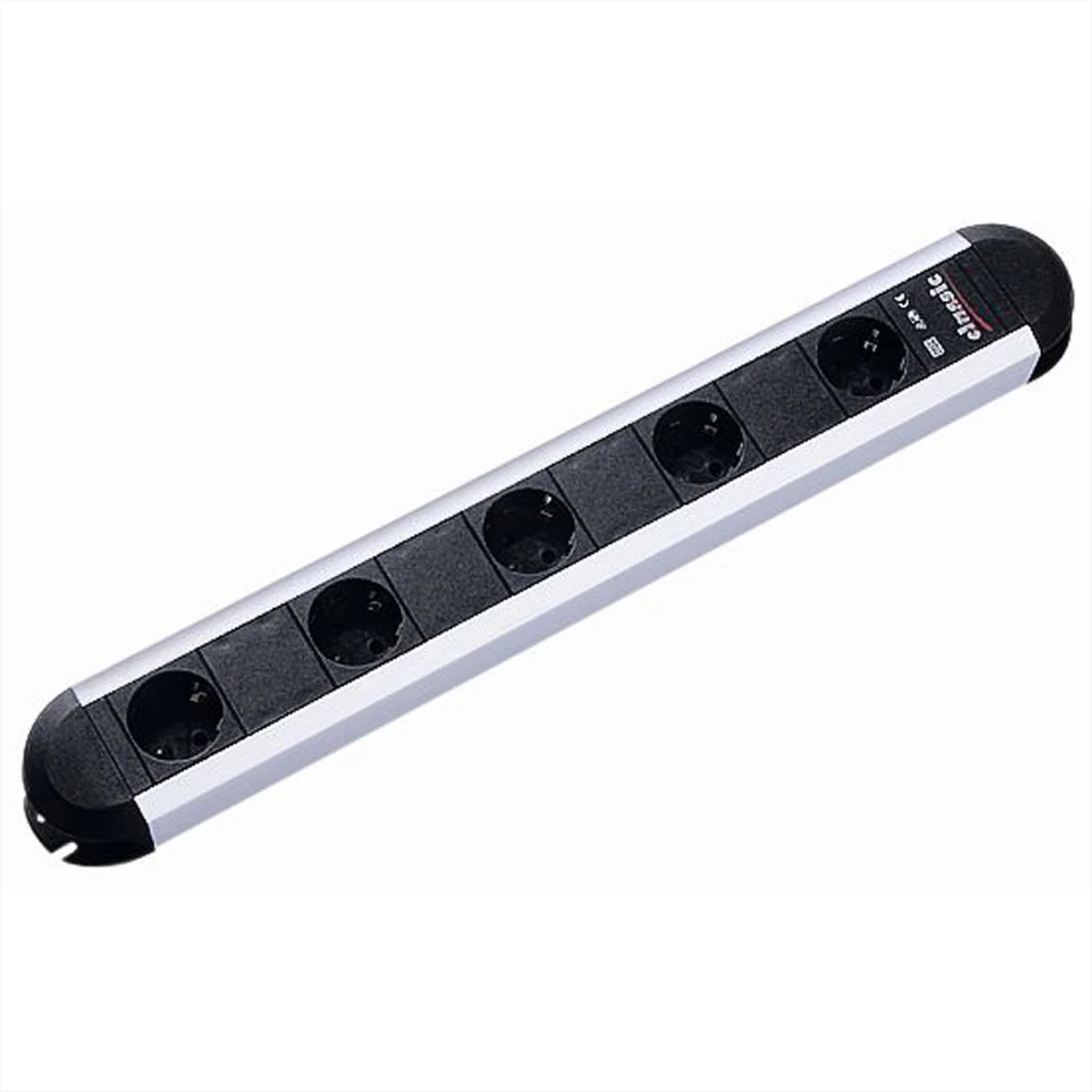 BACHMANN PRIMO Steckdosenleiste 5x Schutzkontakt, Aluminium, Dosenabstand 85mm, 1,75 m