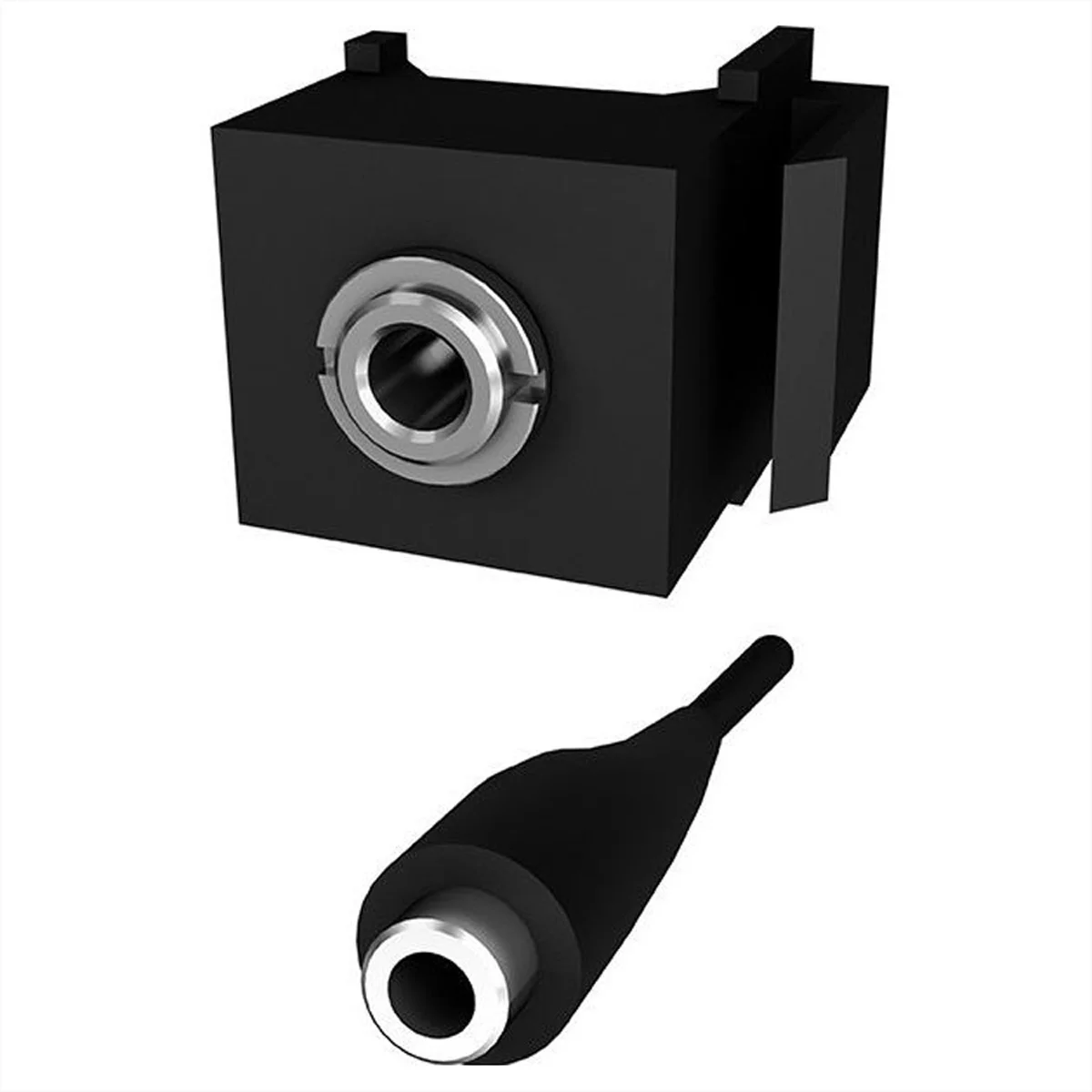 BACHMANN Keystone Miniklinke 3,5mm 3pol. Stereo, schwarz