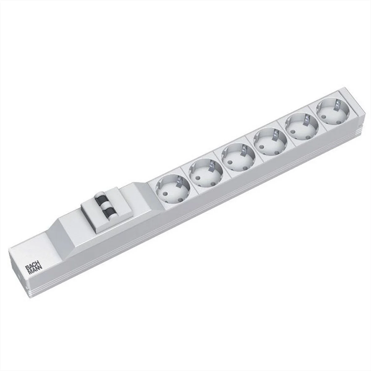 BACHMANN 19" Steckdosenleiste 6xSchutzkontakt 1x Leitungsschutzschalter, 2 m