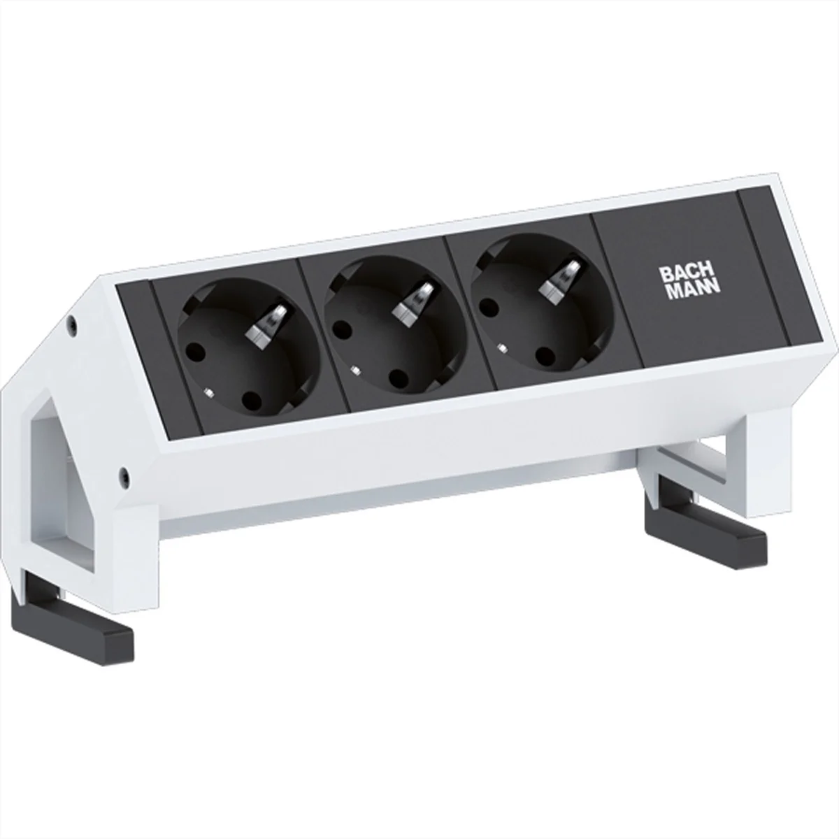 BACHMANN DESK2 3x Schutzkontakt GST18, weiß