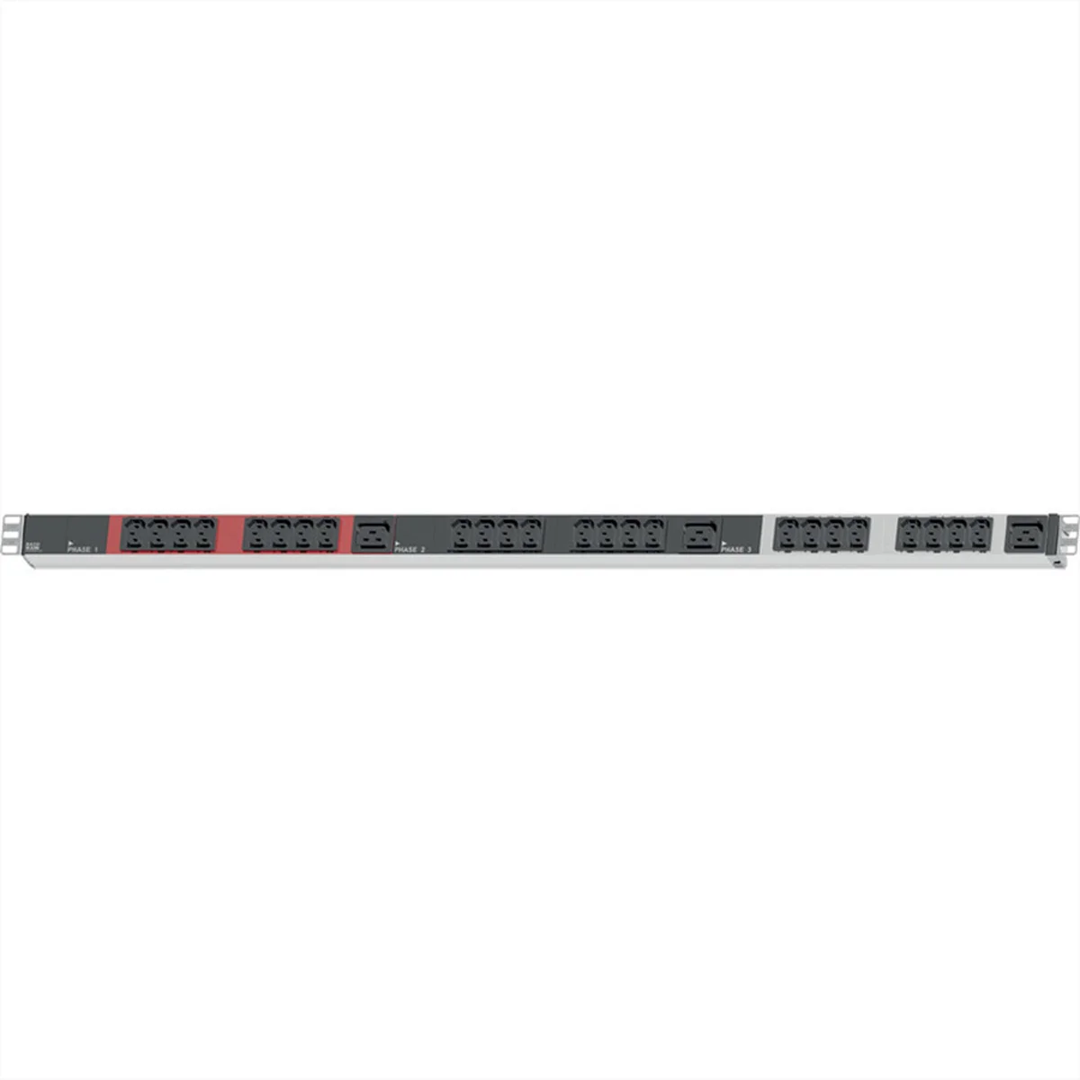 BACHMANN IT PDU ALU 1HE 24x C13 3x C19 CEE 3x16A rot