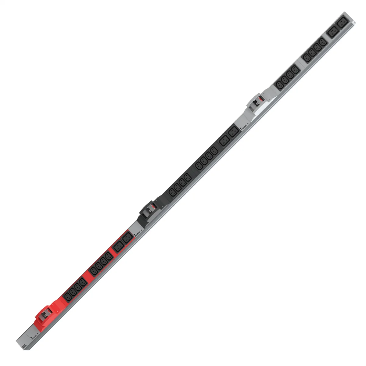 BACHMANN IT PDU ALU 1HE 24xC13 6xC19 3x2LS CEE 3x32A rot