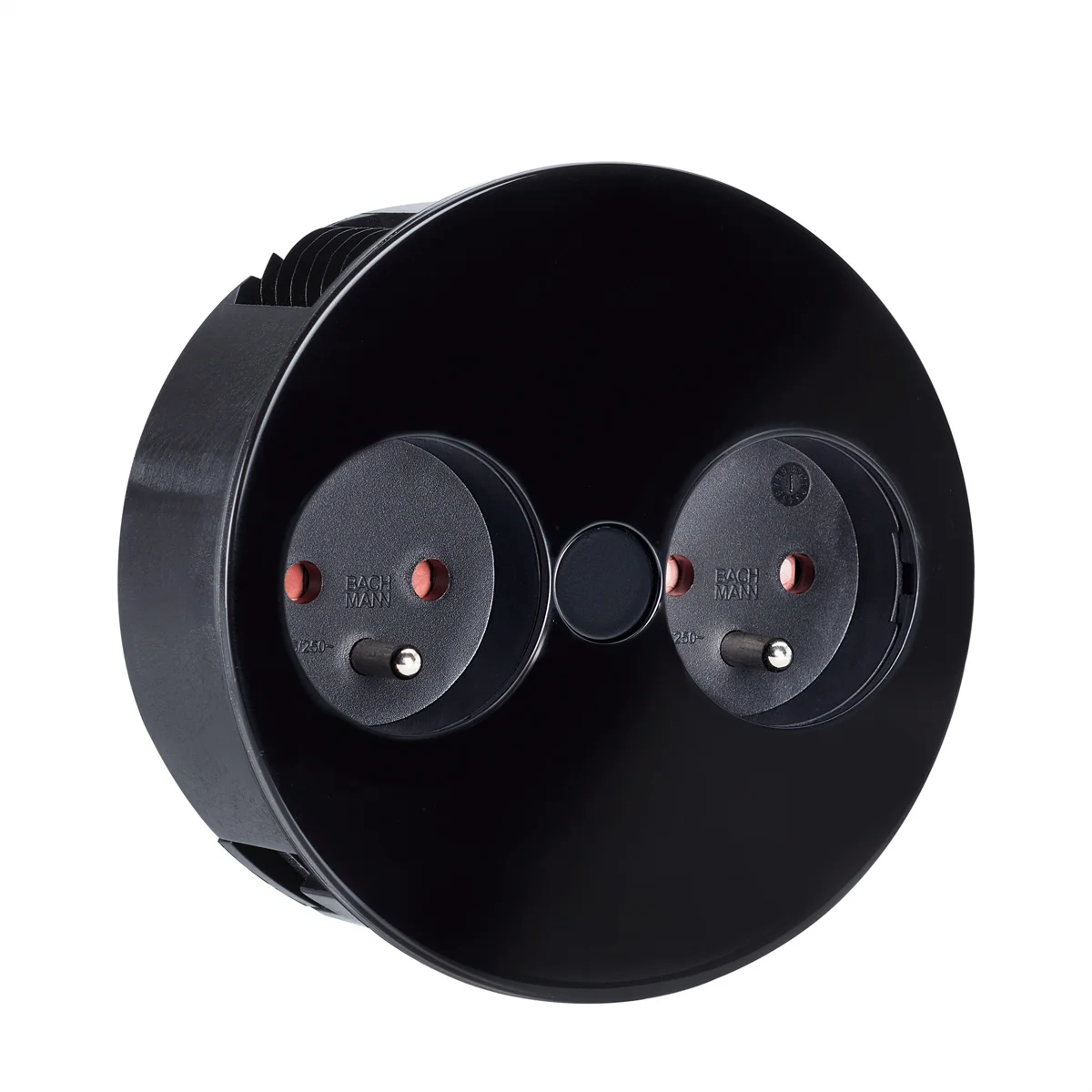 BACHMANN TWIST 2xUTE 2,0m AEH schwarz 30GE seidenmatt, schwarz, 2 m