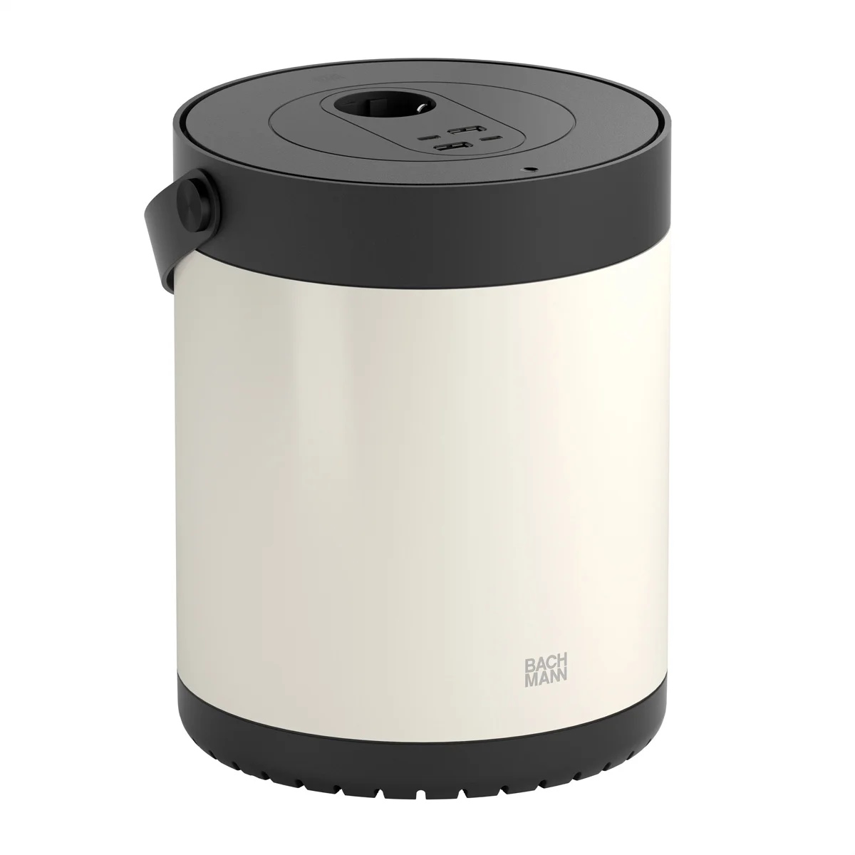 BACHMANN MOV:E POWER UNIT 1xCEE7/3 2x Charger USB-A/C, 220W, mit Security Lock Adapter, schwarz / weiß