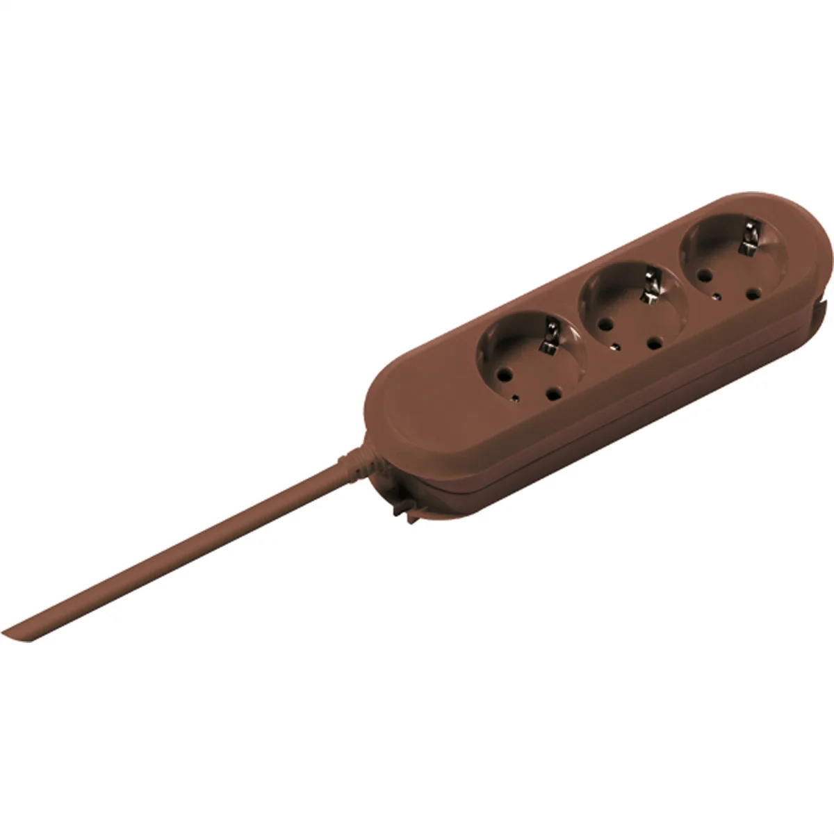BACHMANN SMART 3xCEE7/3 braun, 3x Schutzkontakt