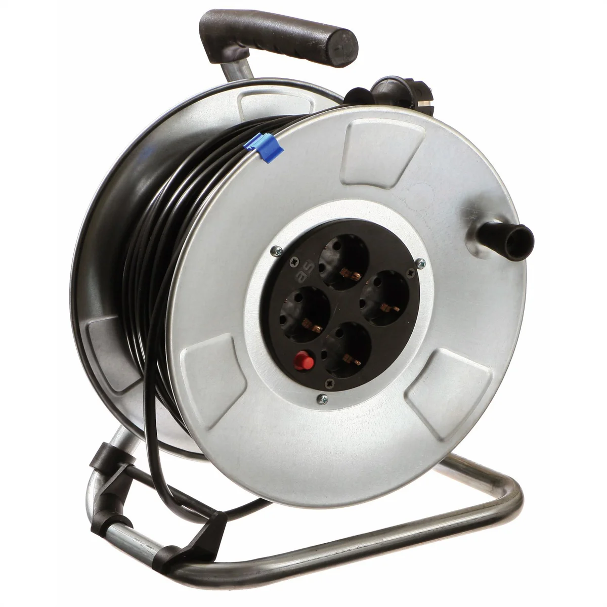 BACHMANN Stahlblechkabeltrommel 4-f. 25m, H05VV-F 3G1,5mm, IP21