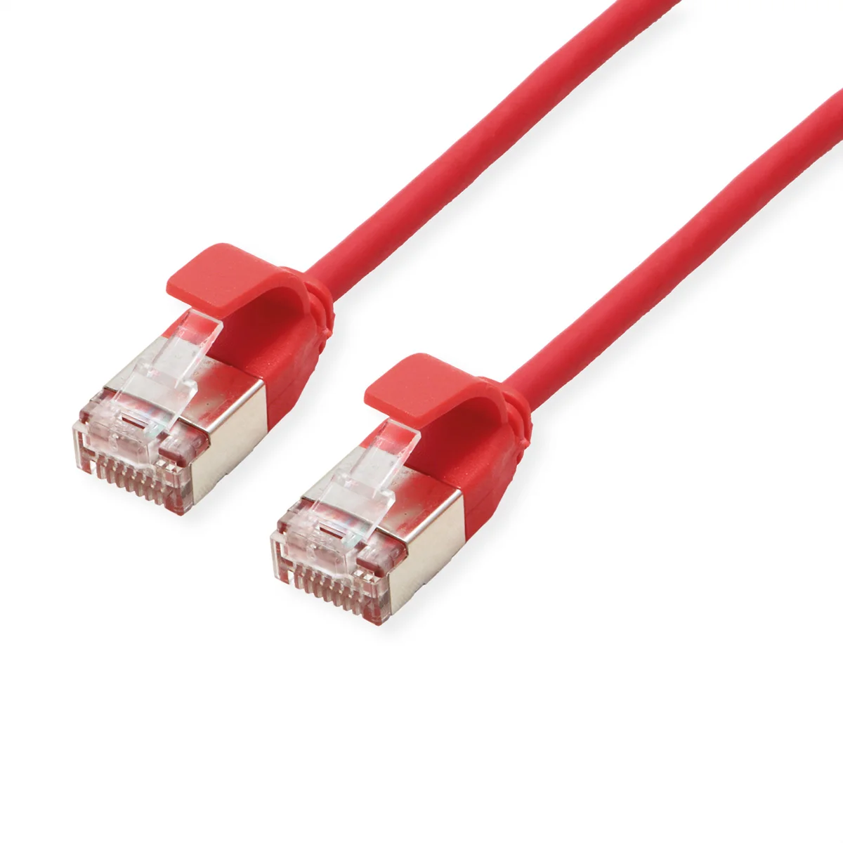 ROLINE U/FTP DataCenter Patchkabel Cat.6A (Class EA), LSOH, slim, rot, 0,15 m