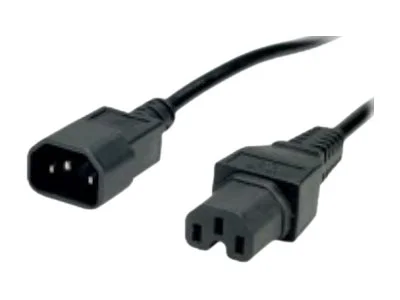 VALUE Netzkabel IEC320/C14 Stecker 1m