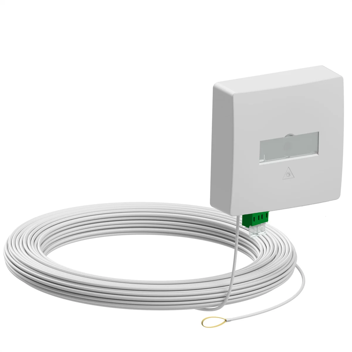 d.center® Gf-TA 42, vorkonfektioniert & terminiert, bestückt mit 1x LCD/APC Kupplung & LC/APC-Duplex-Kabel, 20 m