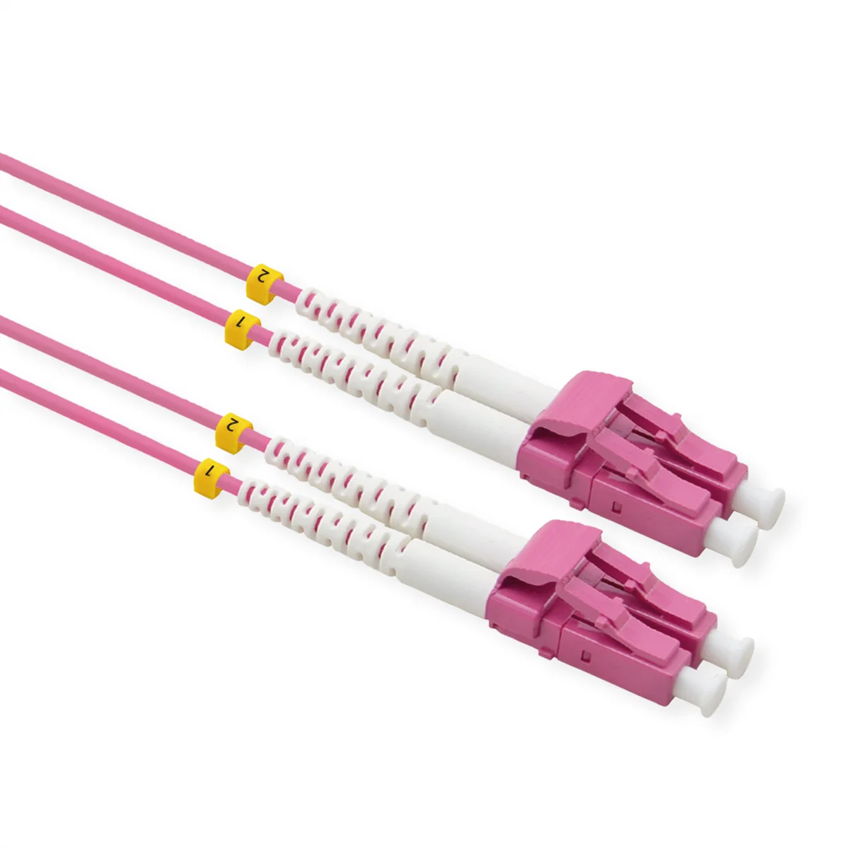 VALUE LWL-Kabel 50/125µm OM4, LC/LC, Low-Loss-Stecker, violett, 1 m