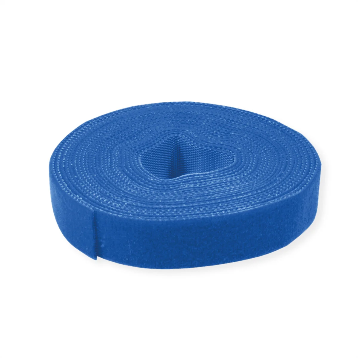 VALUE Klettband auf Rolle, 10mm, blau, 25 m