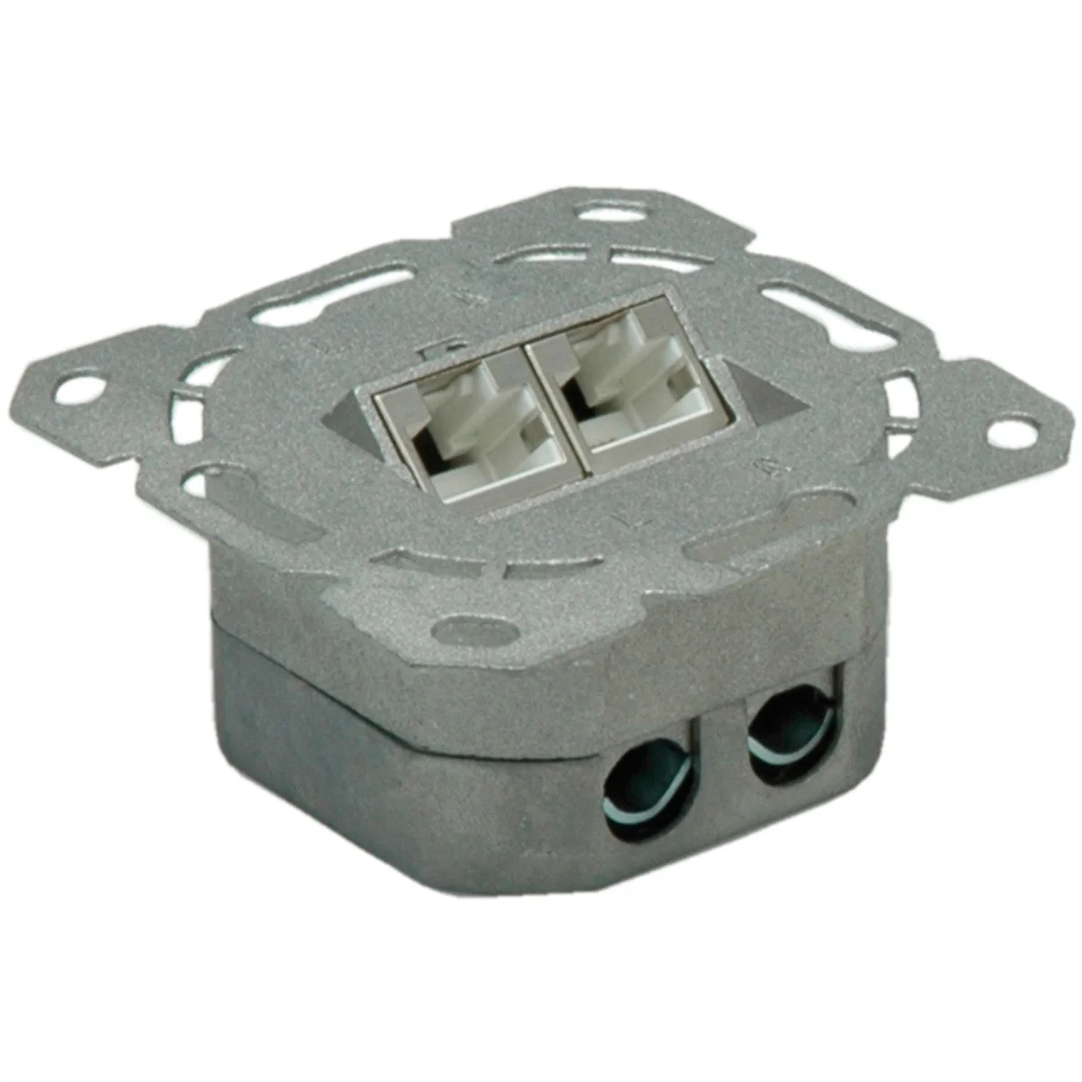 VALUE Cat.6A (Class EA) Dose, 2x STP, Unterputz, senkrecht, weiss