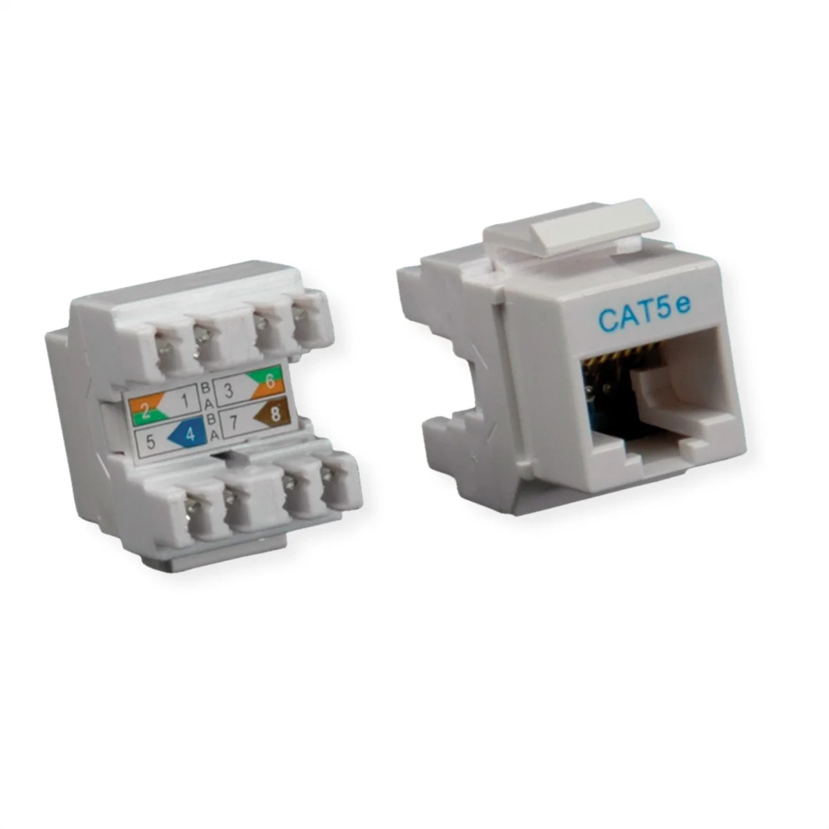 ROLINE Cat.5e (Class D) Keystone, RJ-45, ungeschirmt, lichtgrau