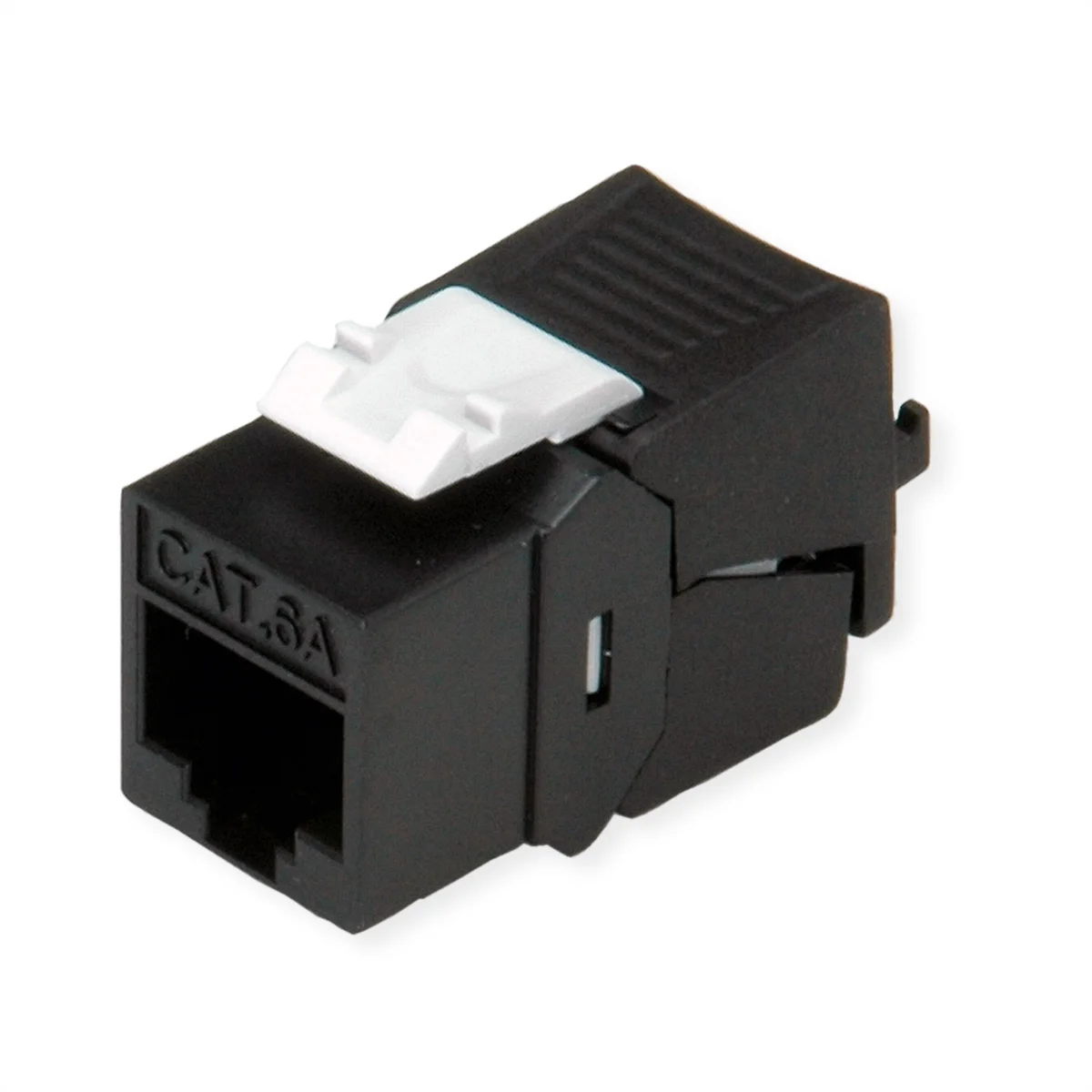 ROLINE Cat.6A (Class EA) Keystone, ungeschirmt, werkzeuglos, SLIM, schwarz