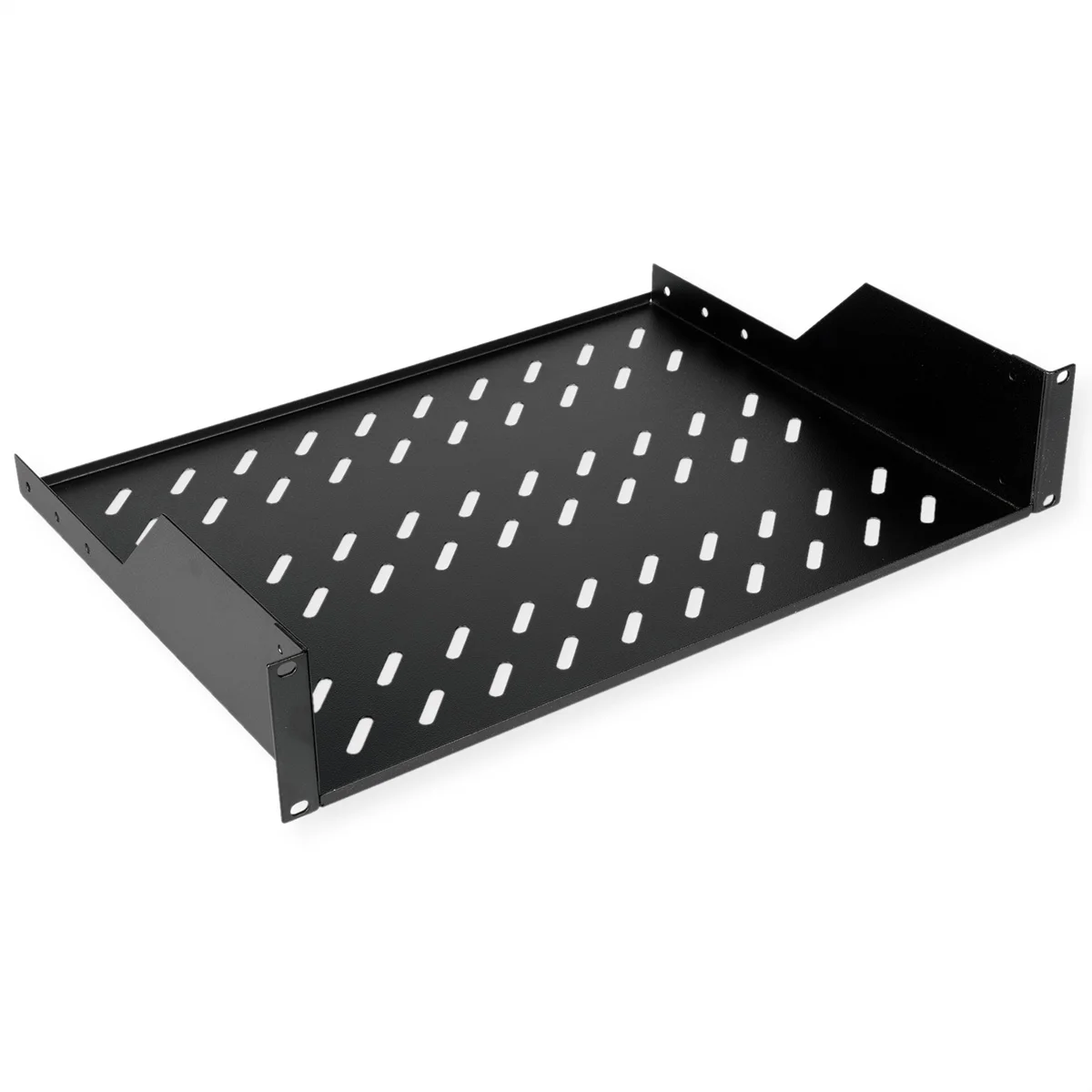 ROLINE 19-Zoll Fachboden 2 HE 350 T, 25kg Tragkraft schwarz