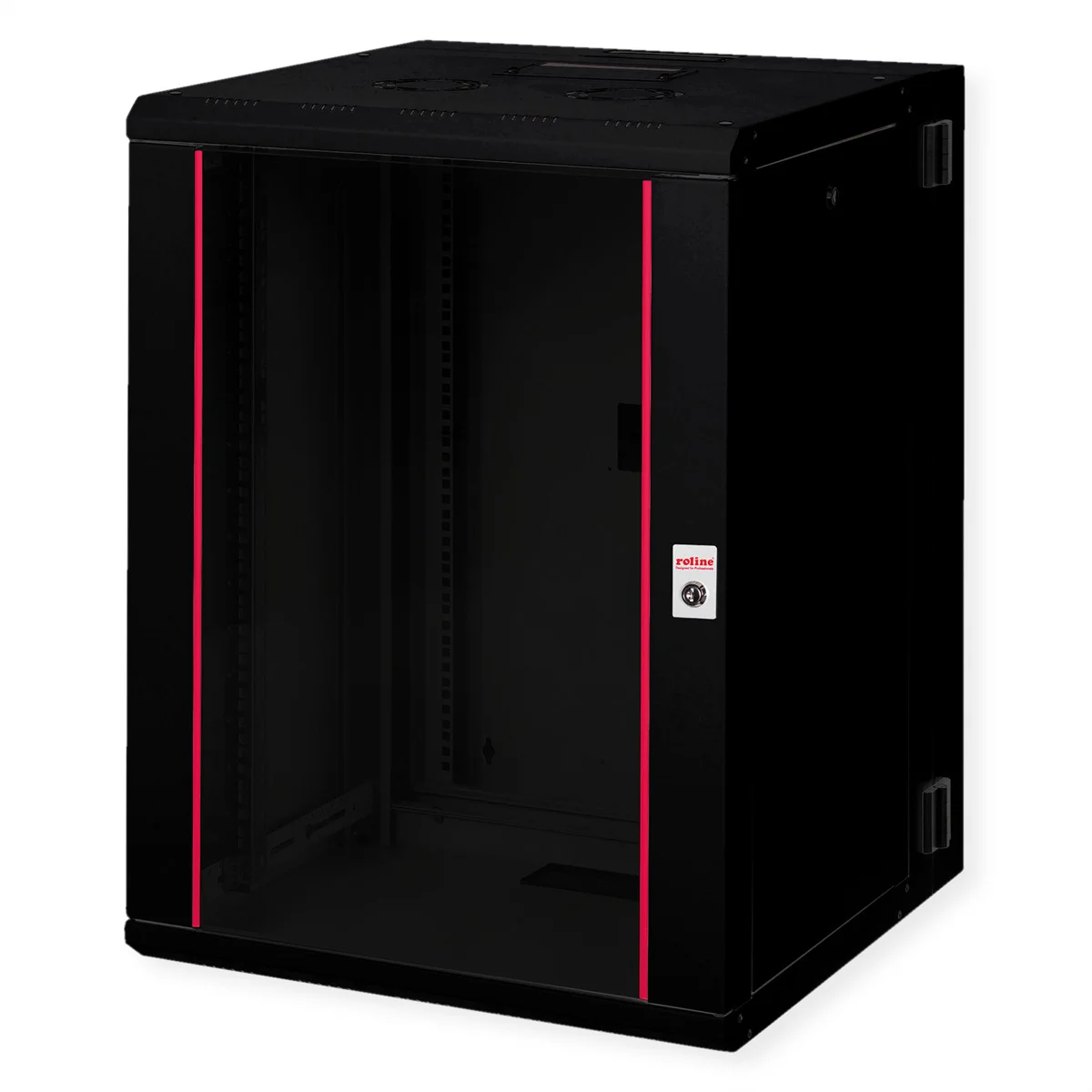 ROLINE 19-Zoll Wandgehäuse Pro 16 HE, 600x600 BxT zweiteilig schwenkbar schwarz