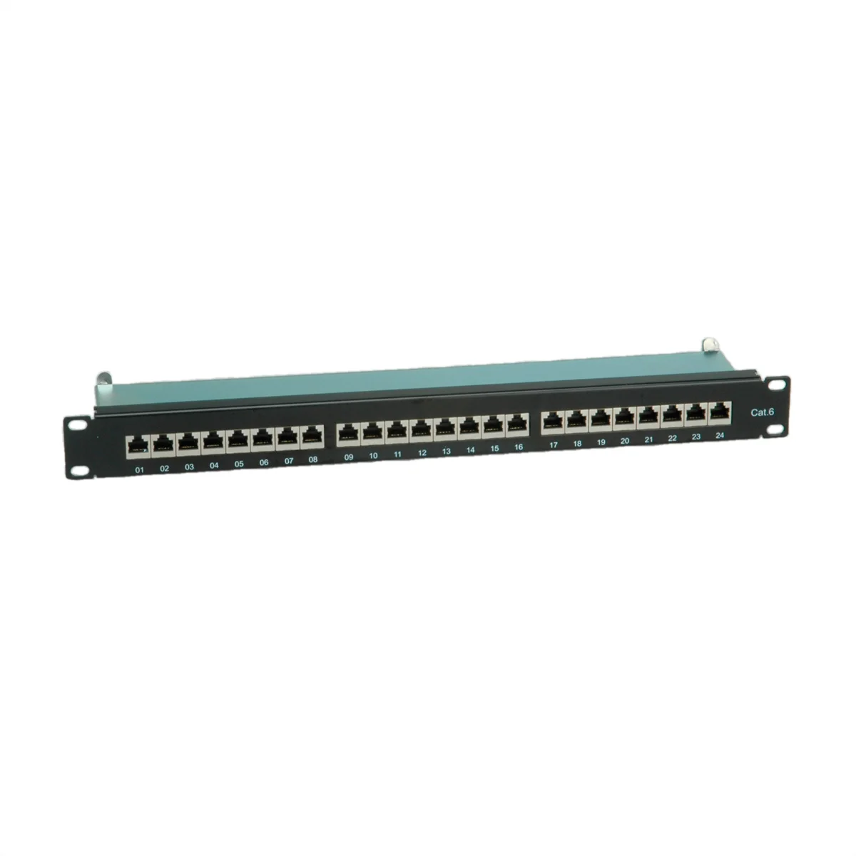 VALUE Cat.6 (Class E) 19-Zoll-Patchpanel, 24 P, geschirmt, schwarz