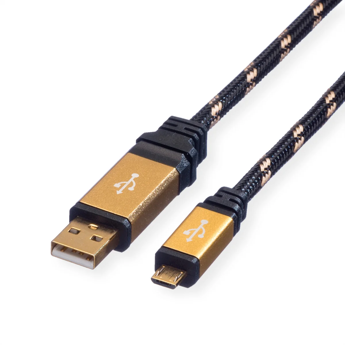 ROLINE GOLD USB 2.0 Kabel, Typ A ST - Micro B ST, 0,8 m
