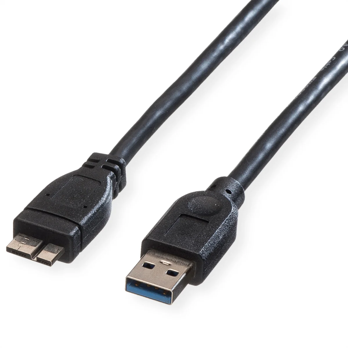 ROLINE USB 3.2 Gen 1 Kabel, A ST - Micro B ST, schwarz, 0,15 m