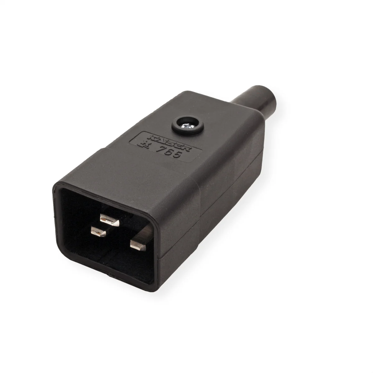 BACHMANN Kaltgerätestecker IEC320 C20 16A/250VAC, Schraubanschluß, schwarz