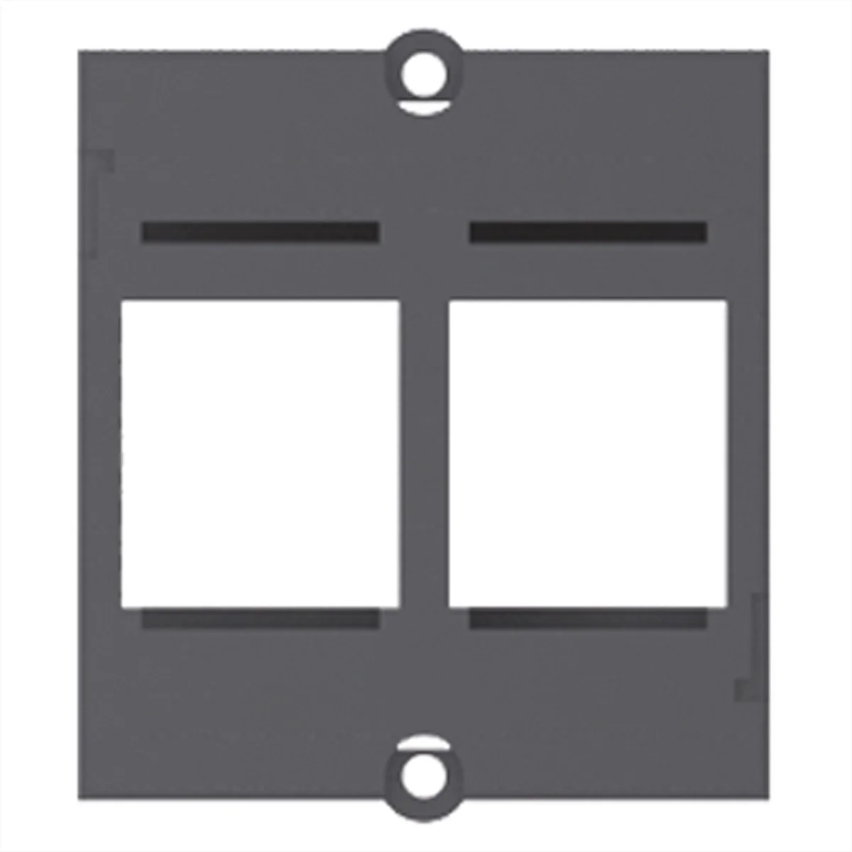 BACHMANN Custom Modul Rahmen 2x Keystone, schwarz