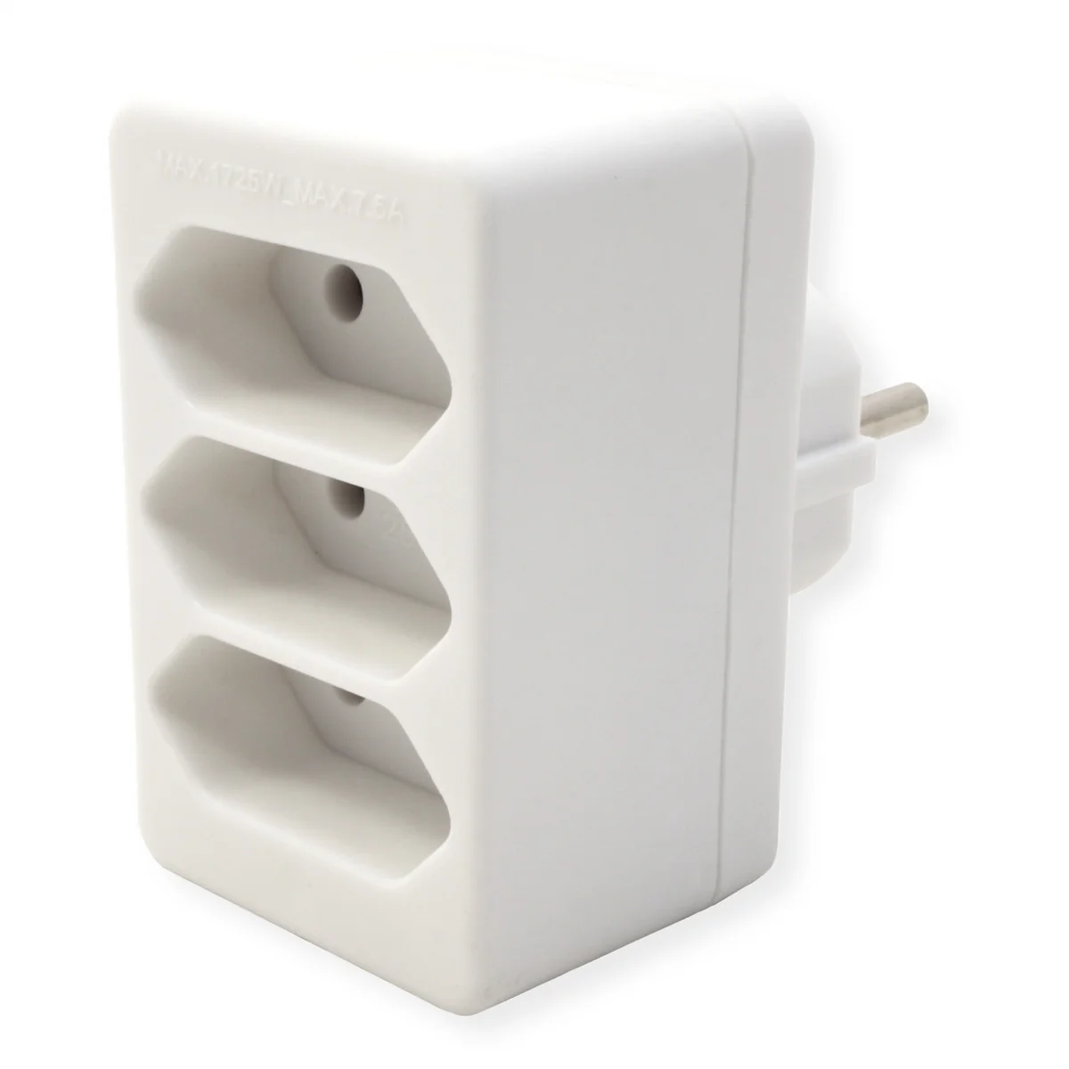 BACHMANN Multistecker 3xEuro, weiß 3x2,5A/230V