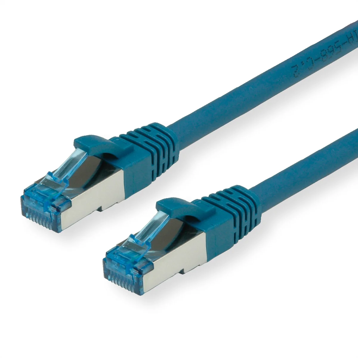 VALUE Patchkabel Cat.6A (Class EA) S/FTP (PiMF), LSOH, blau, 1 m