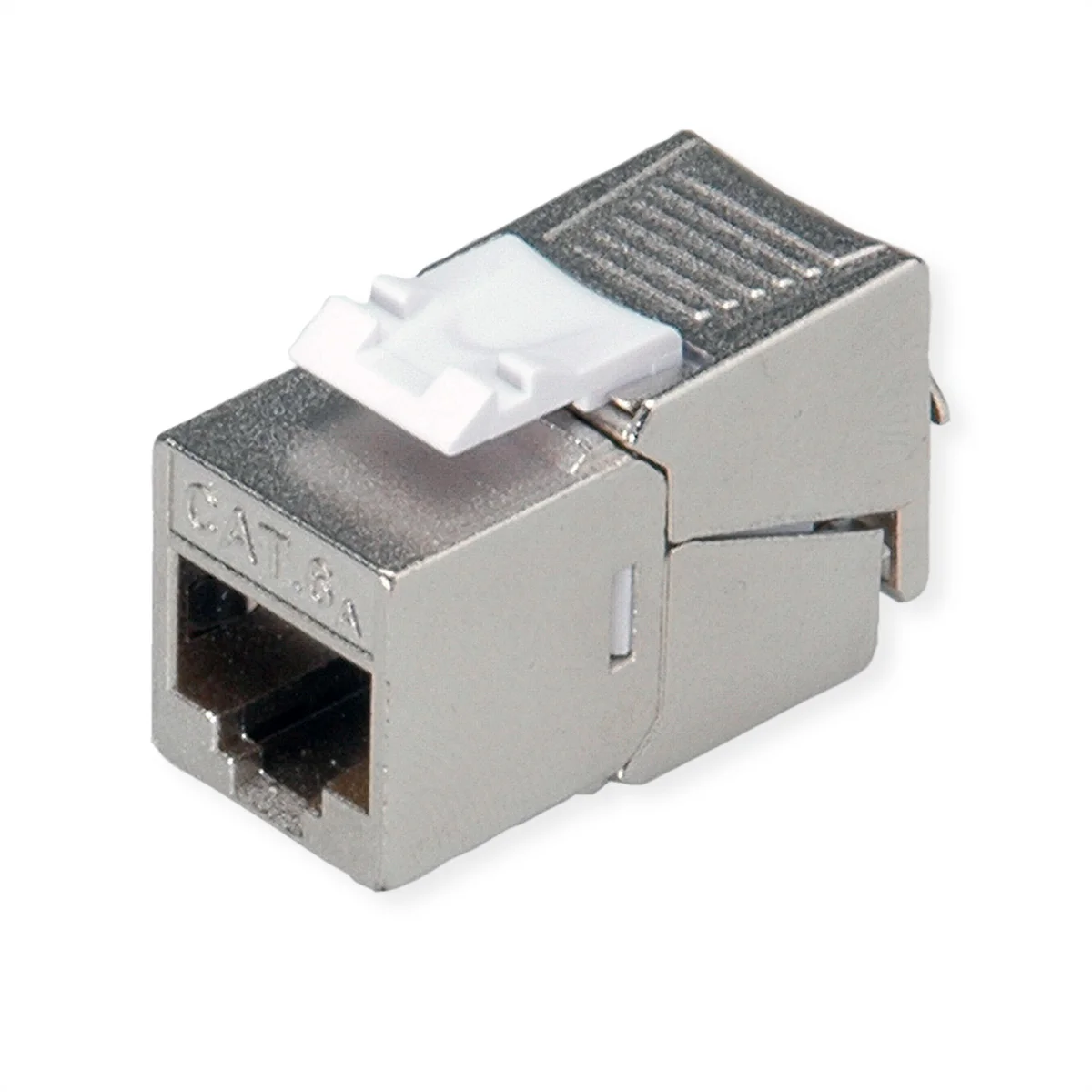ROLINE Cat.6A (Class EA) Keystone, geschirmt, werkzeuglos, SLIM, silberfarben