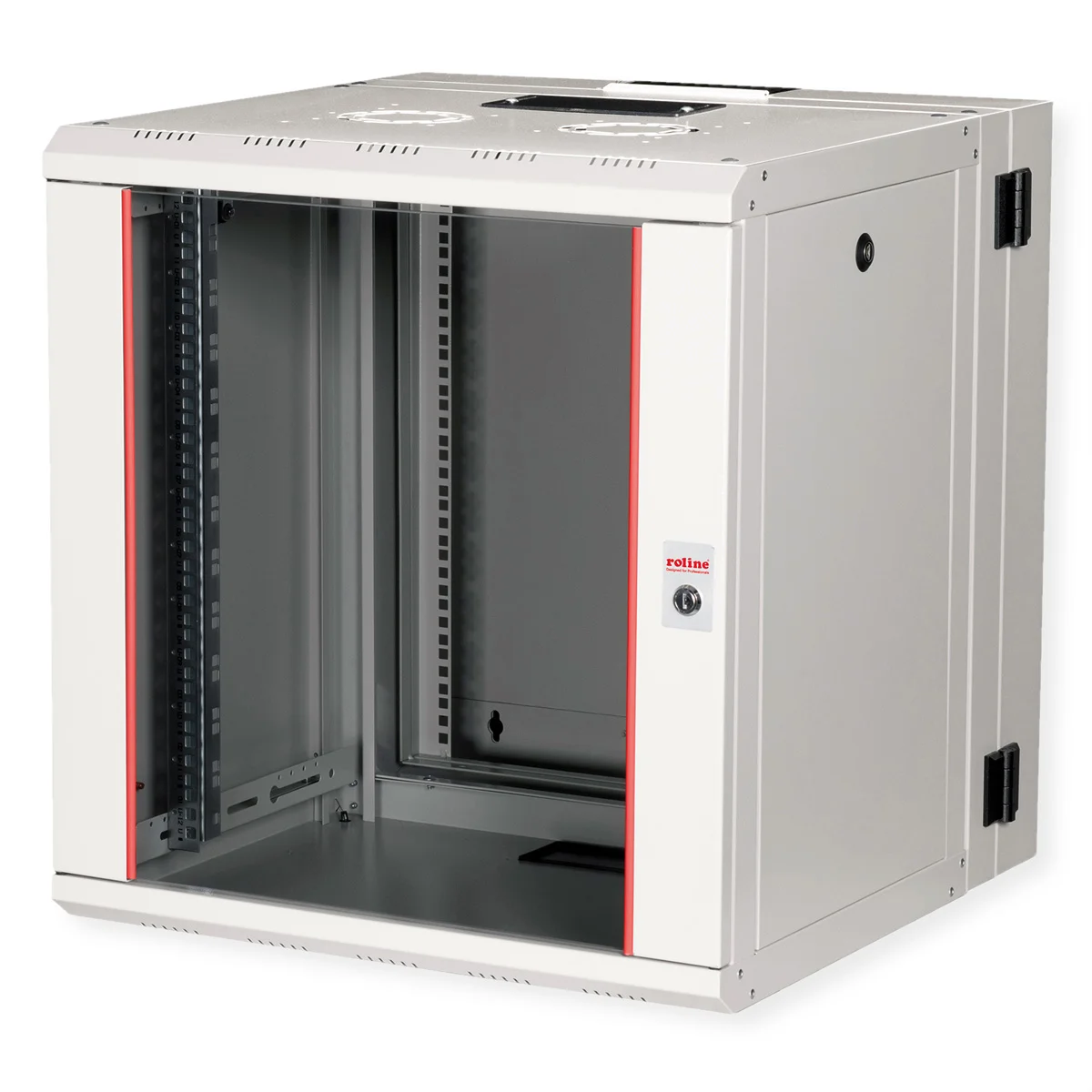 ROLINE 19-Zoll Wandgehäuse Pro 12 HE, 600x600 BxT zweiteilig schwenkbar grau