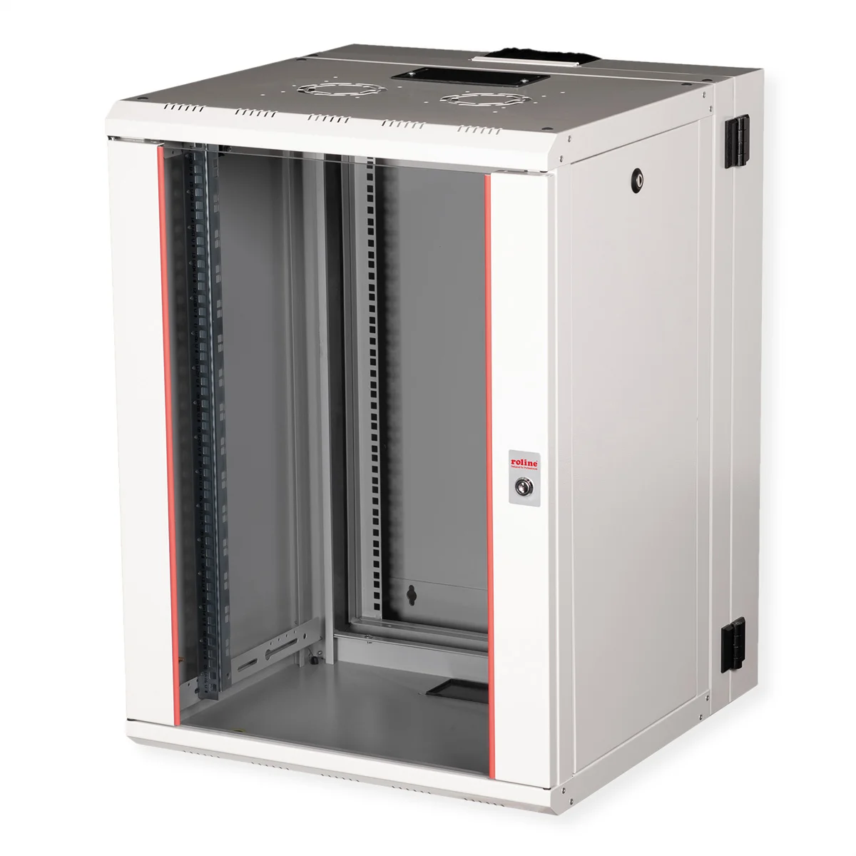 ROLINE 19-Zoll Wandgehäuse Pro 16 HE, 600x600 BxT zweiteilig schwenkbar grau