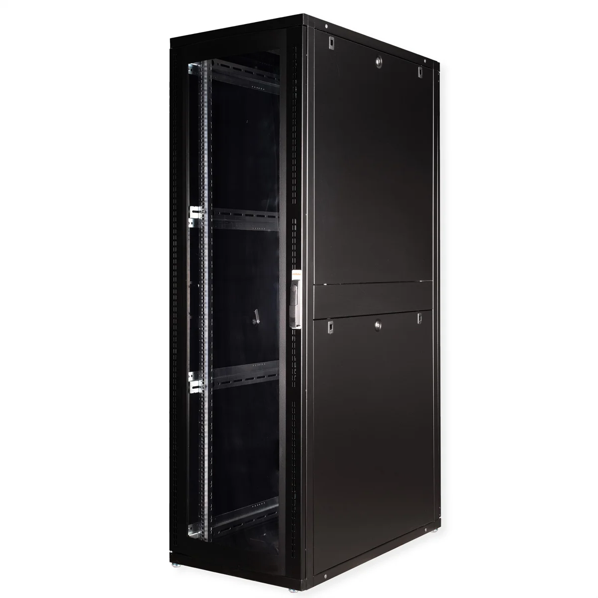 ROLINE 19-Zoll Serverschrank Pro 42 HE, 600x1000 BxT schwarz Plexiglas