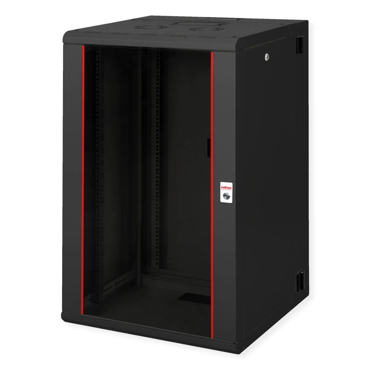 ROLINE 19-Zoll Wandgehäuse Pro 20 HE, 600x600 BxT zweiteilig schwenkbar schwarz