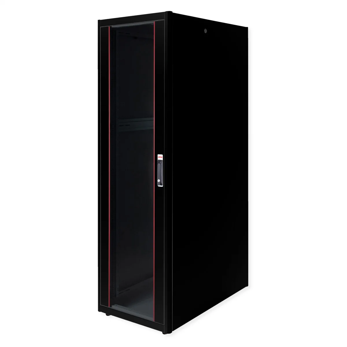 ROLINE 19-Zoll Netzwerkschrank Basic 42 HE, 600x1000 BxT Glastür schwarz