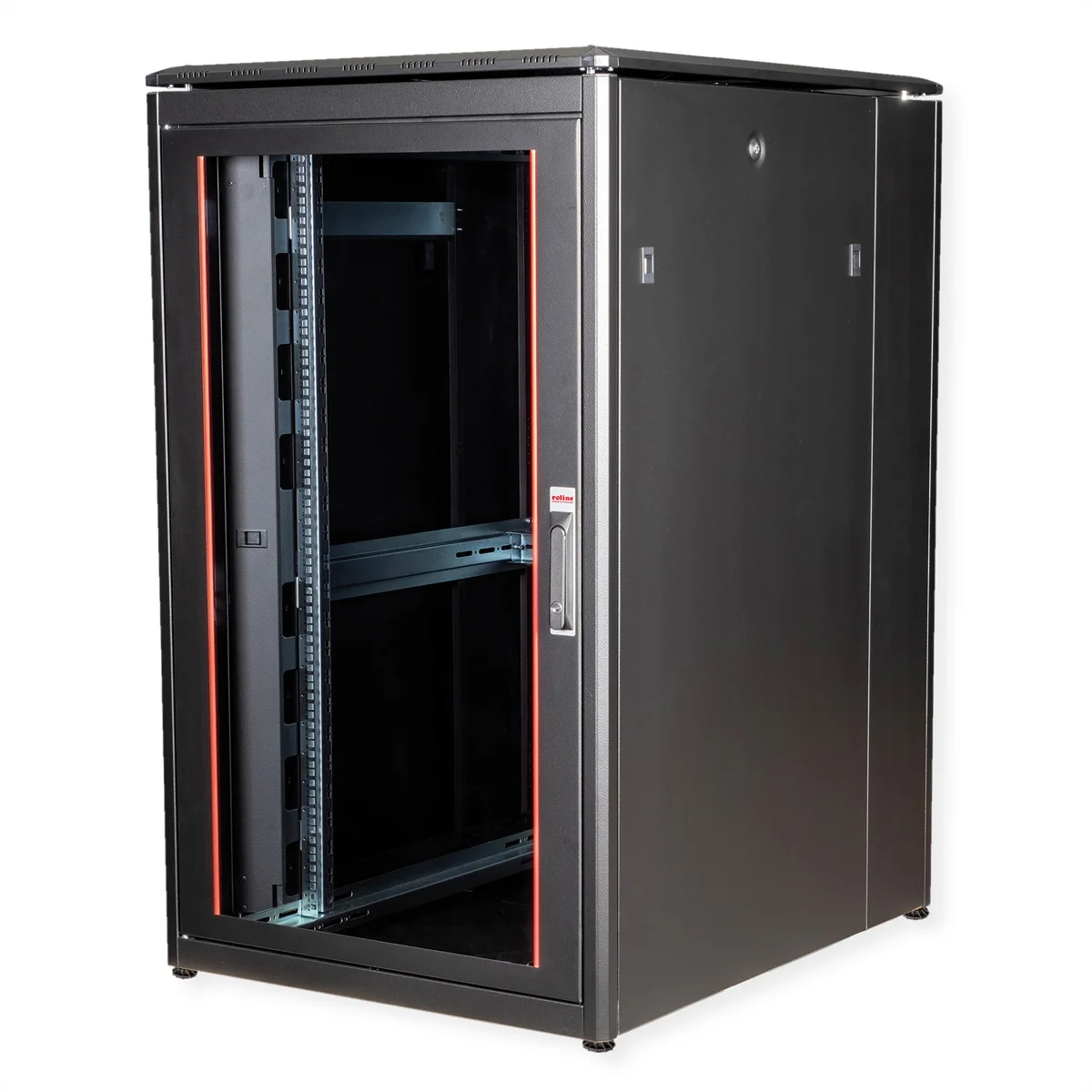ROLINE 19-Zoll Netzwerkschrank Pro 26 HE, 800x1000 BxT Glastür schwarz