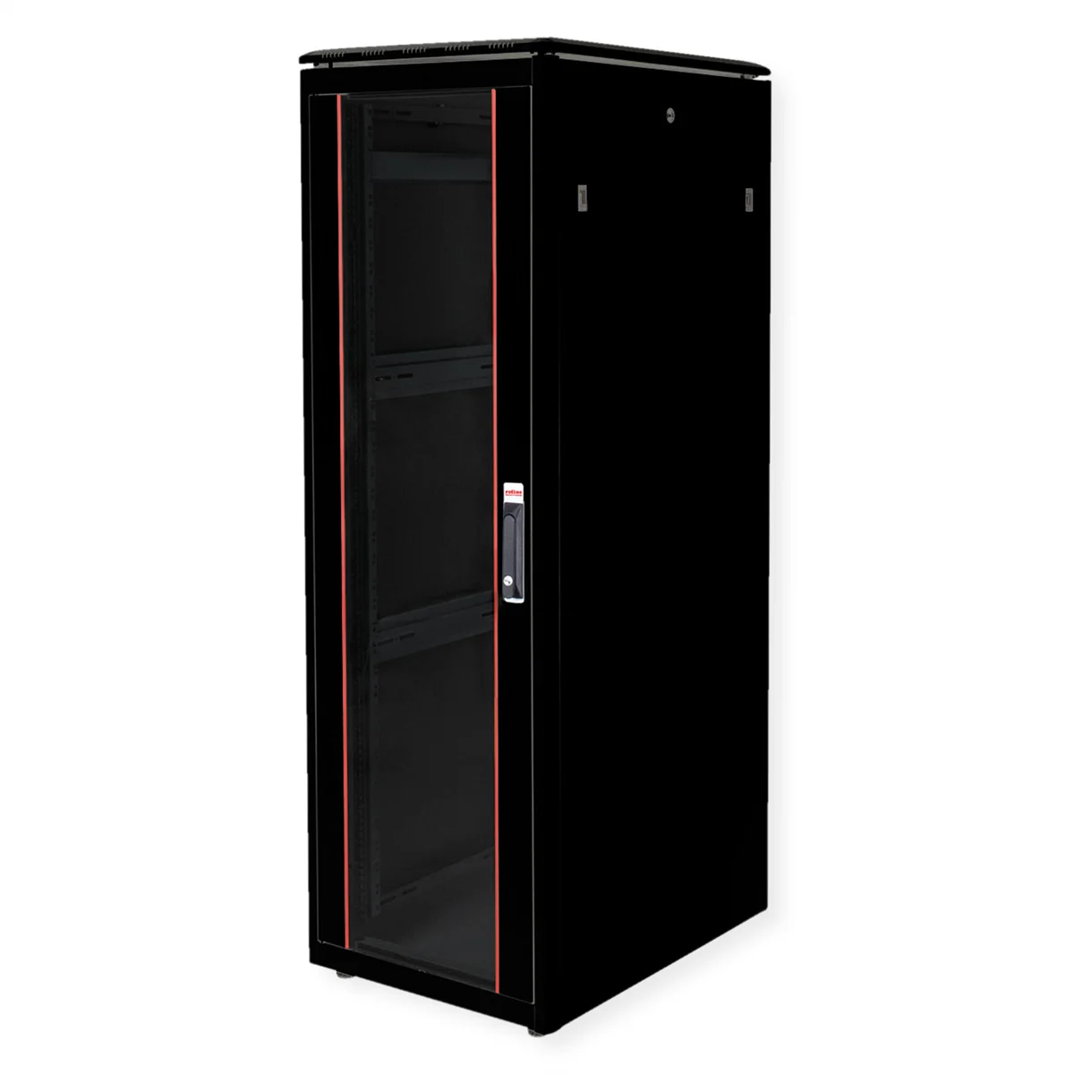 ROLINE 19-Zoll Netzwerkschrank Pro 36 HE, 600x800 BxT Glastür schwarz
