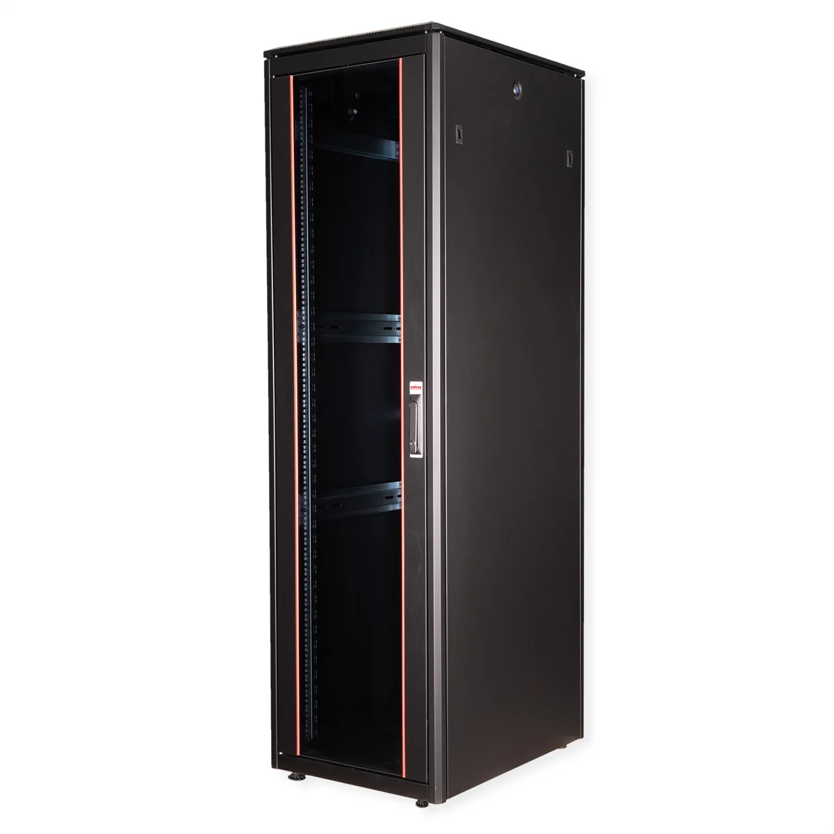 ROLINE 19-Zoll Netzwerkschrank Pro 42 HE, 600x800 BxT Glastür schwarz