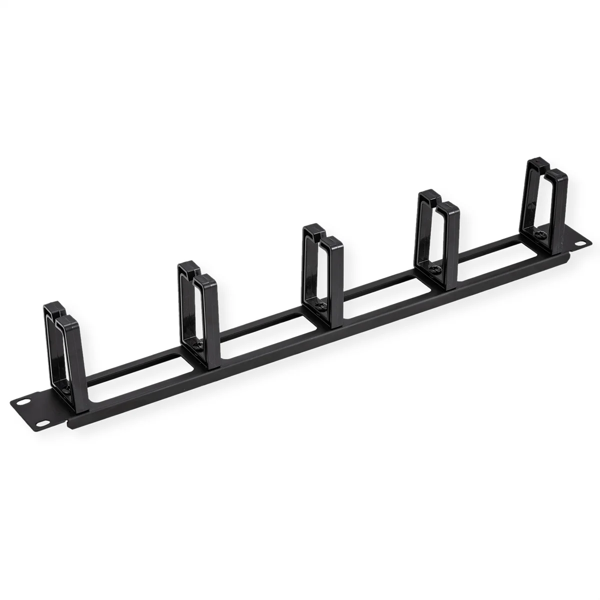 VALUE 19-Zoll-Frontplatte, 5 Kabelösen Typ C, Kabeldurchführung, schwarz