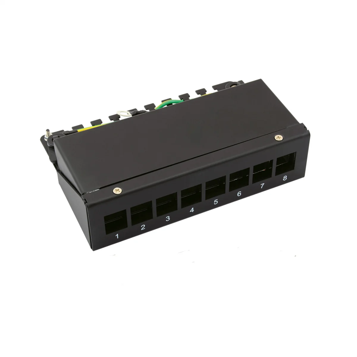 VALUE Keystone-Modulträger, 8-Port, schwarz