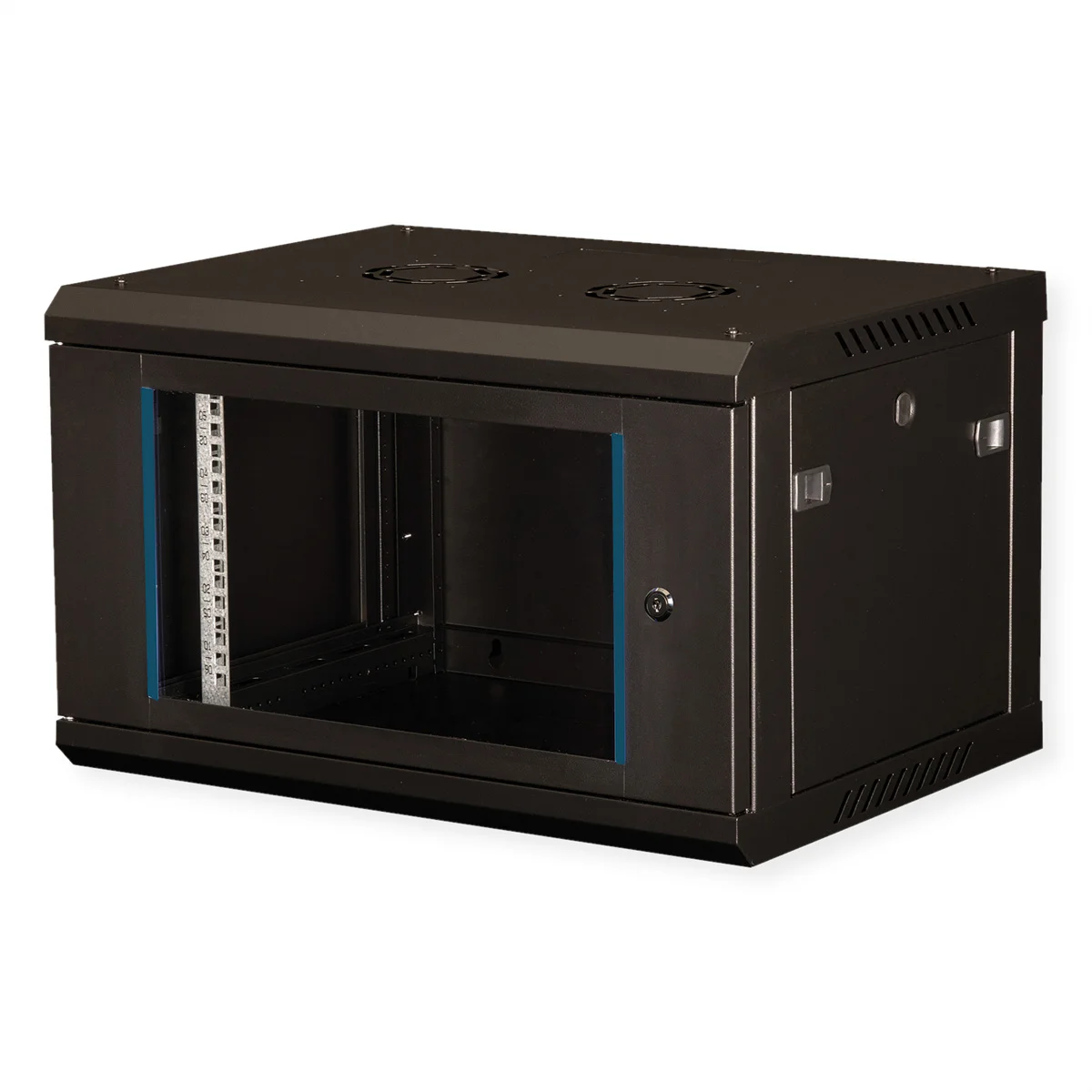 VALUE 19-Zoll Wandgehäuse 6HE, 600x450mm schwarz, Bausatz