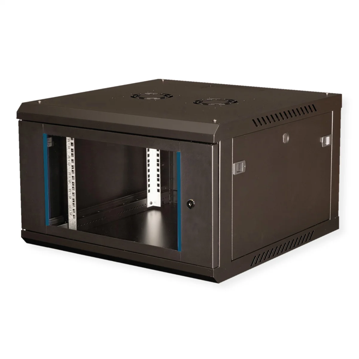 VALUE 19-Zoll Wandgehäuse 6HE, 600x600mm schwarz, Bausatz